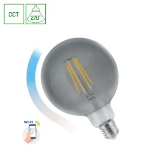 Erbjudande E27 4,9W LED globelampa G95, stor klotform, för öppna lampor
