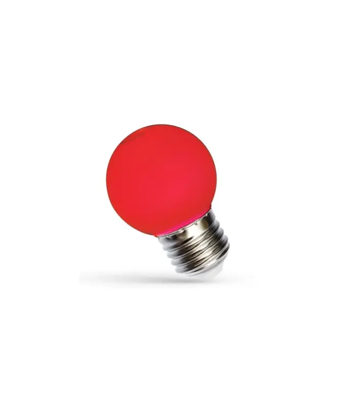 Spectrum 1W LED dekorativ glödlampa Röd, G45, E27 Reapris