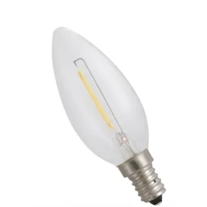 E14 1W LED-lampa C35, koltråd, extra varmvit, 1800K Populärt val