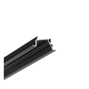 1m aluminiumprofil DIAGONAL14 F/TY Svart anodiserad, inbyggd, LED-skena Begränsat erbjudande
