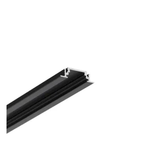 Kundfavorit 1m aluminiprofil GROOVE10 BC/UX Svart anodiserad, inbyggd, LED-skena