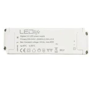 60W / 24V DC Zigbee strömförsörjning 2,5A, IP20 inomhus, Hue-kompatibel Bästa pris