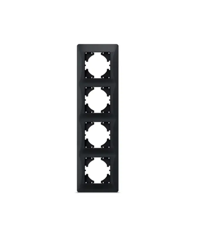 Beställ idag 4-håls vertikal ram, svart grafit BINERA, IP20, 86x299 mm