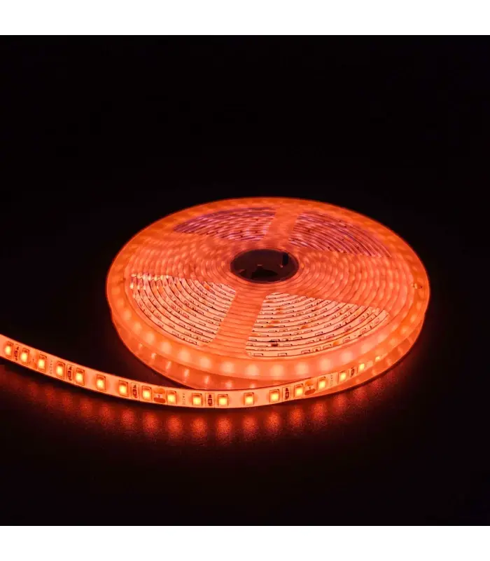 Rabatt 5m 10W/m Orange LED-strip 24V DC, IP65, 120 LED per meter