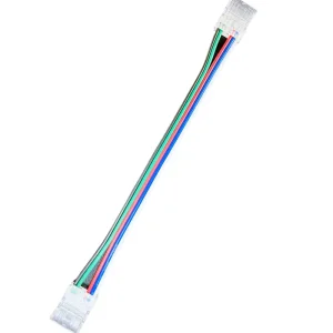 Kundfavorit Skarv med ledning till LED-strip 12mm, RGB+W COB, IP20, 5V-24V