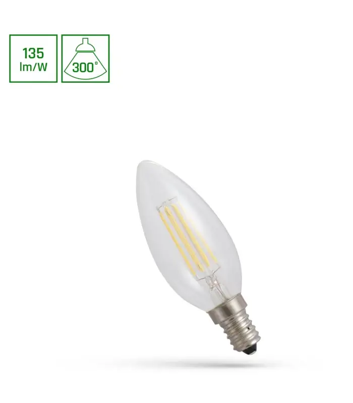 Beställ nu E14 5,5W LED kronljus C37, 230V