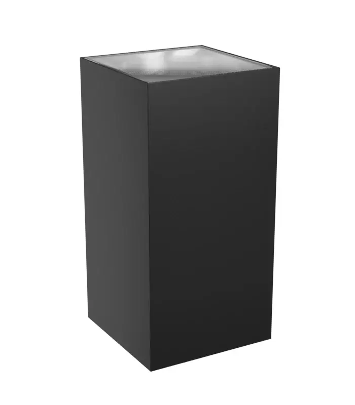 Fynd 18W Torre upp/ned vägglampa IP54 utomhus, CCT, fyrkantig, 3 ljusfärger, svart, inkl. ljuskälla