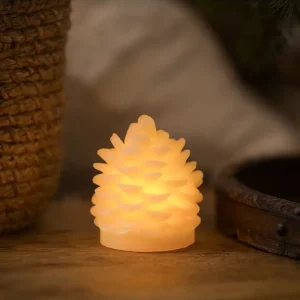 LED kotte ljus, blinkande flameffekt, vit tänd och släck, höjd 8cm, Ø6cm Beställ idag