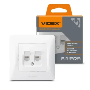 Begränsad tid Dubbelt CAT6+CAT6 nätverksuttag RJ45, vit, infälld, dammskydd, BINERA-serien