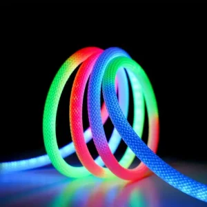 3m RGBIC Neon flex-slang USB, IP20, komplett set, vävt rep, Bluetooth App, fjärrkontroll Premium
