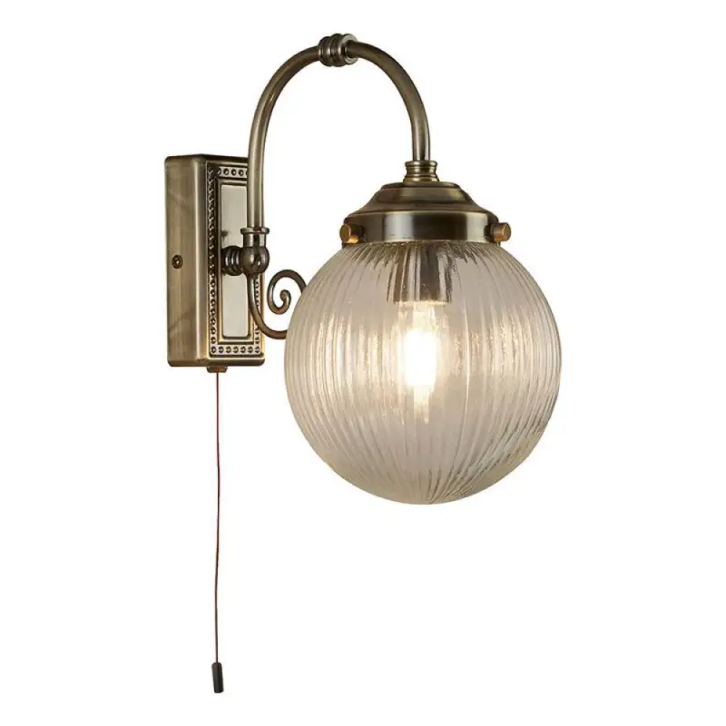 prisnedsättning VÄGGLAMPA SEARCHLIGHT BELVUE IP44 ANTIK MÄSSING