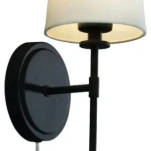 Rabatt VÄGGLAMPA ANETA LIGHTING VERBIER SVART/VIT