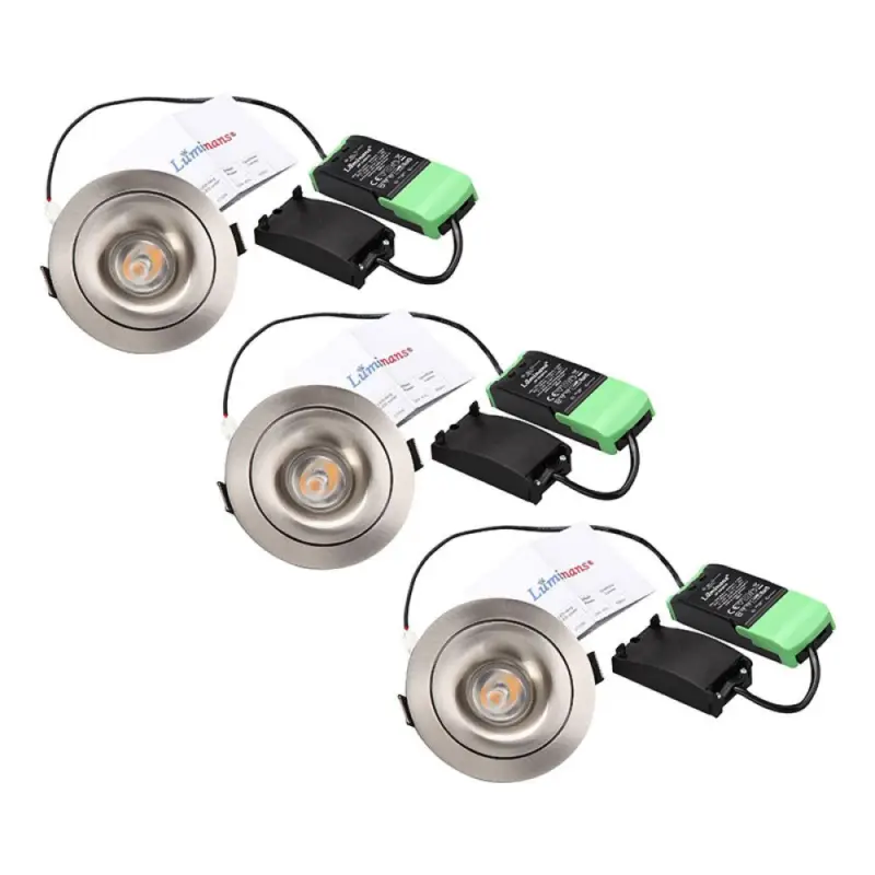 SPOTLIGHT LUMINANS CHESTER INFÄLLD 3X7W NICKEL 3-PACK Erbjudande
