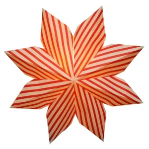 Begränsat erbjudande ADVENTSSTJÄRNA GRÄNNA Ø45CM RANDIG RÖD/VIT