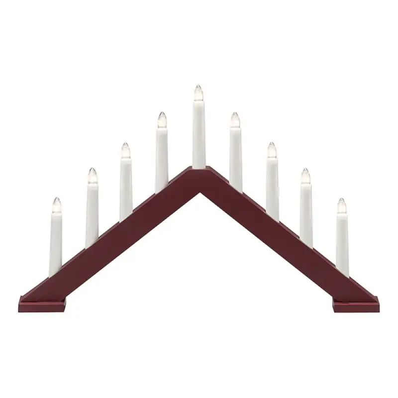 Populär ADVENTSLJUSSTAKE KONSTSMIDE 9L MÖRKRÖD