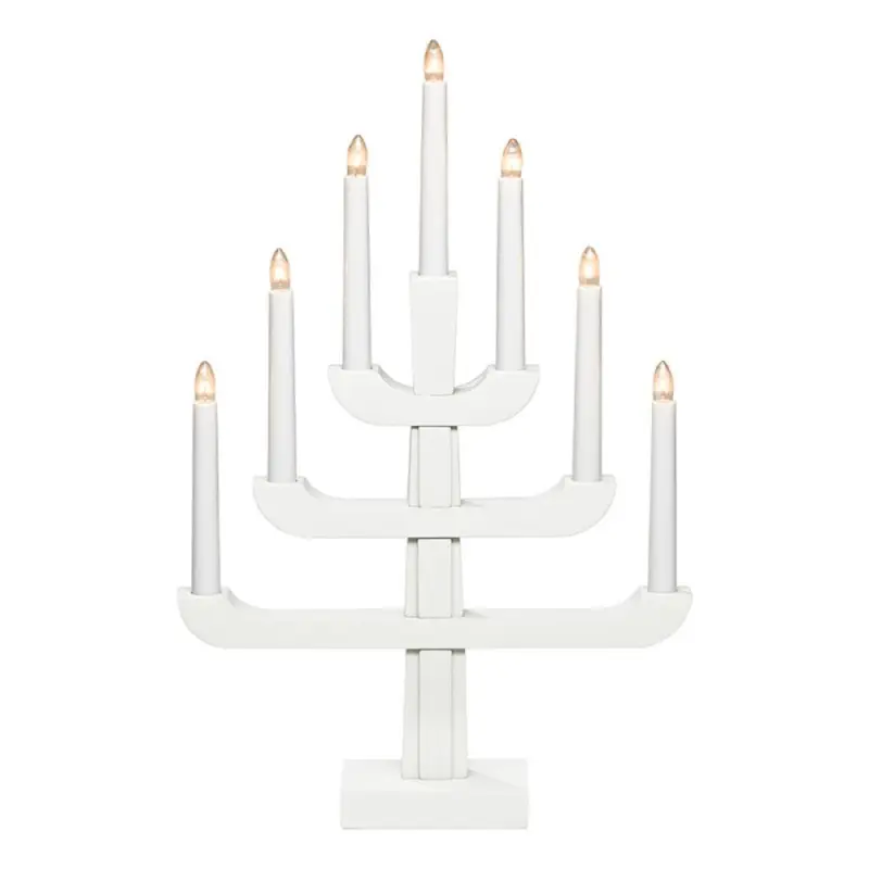ADVENTSLJUSSTAKE KONSTSMIDE 7L LJUS VIT Snabb frakt