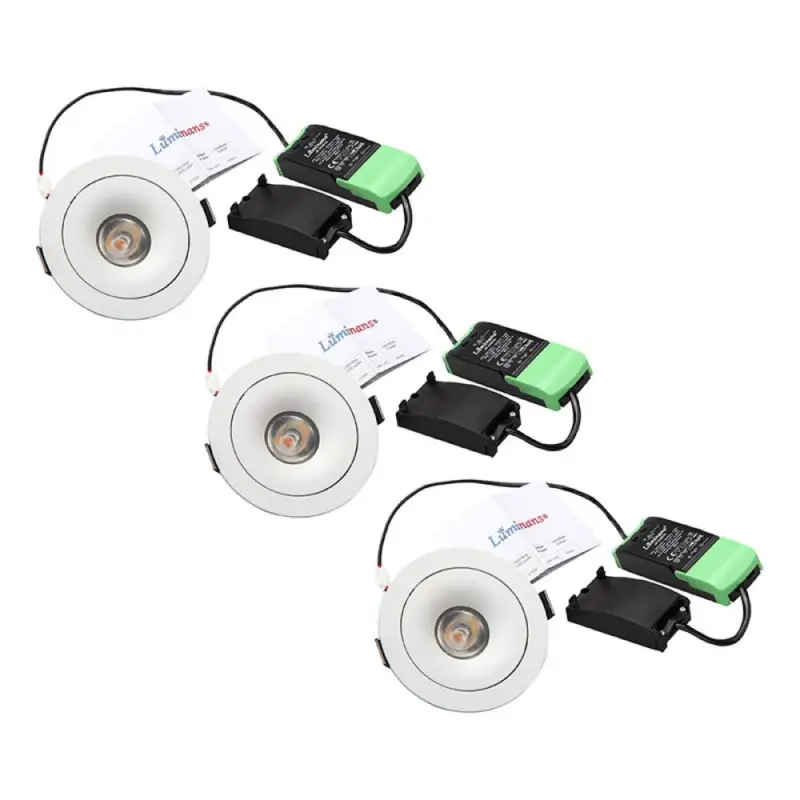 Snabb leverans SPOTLIGHT LUMINANS CHESTER INFÄLLD 3X7W VIT 3-PACK