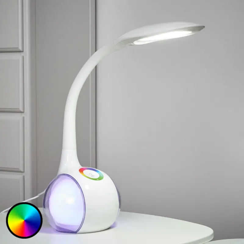 Flexibel LED-bordslampa Paula, vit Beställ idag
