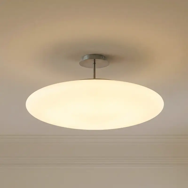Lindby LED-taklampa Gunda, vit, glas, Ø 48 cm, dimbar Säker betalning