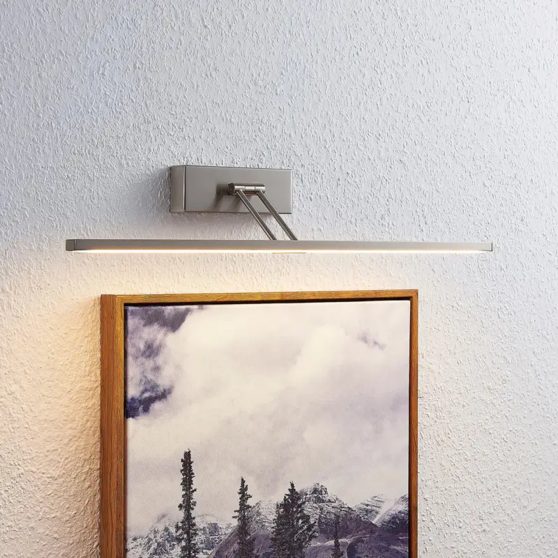 Lucande Thibaud LED-tavelbelysning, nickel 51,4 cm Populärt val