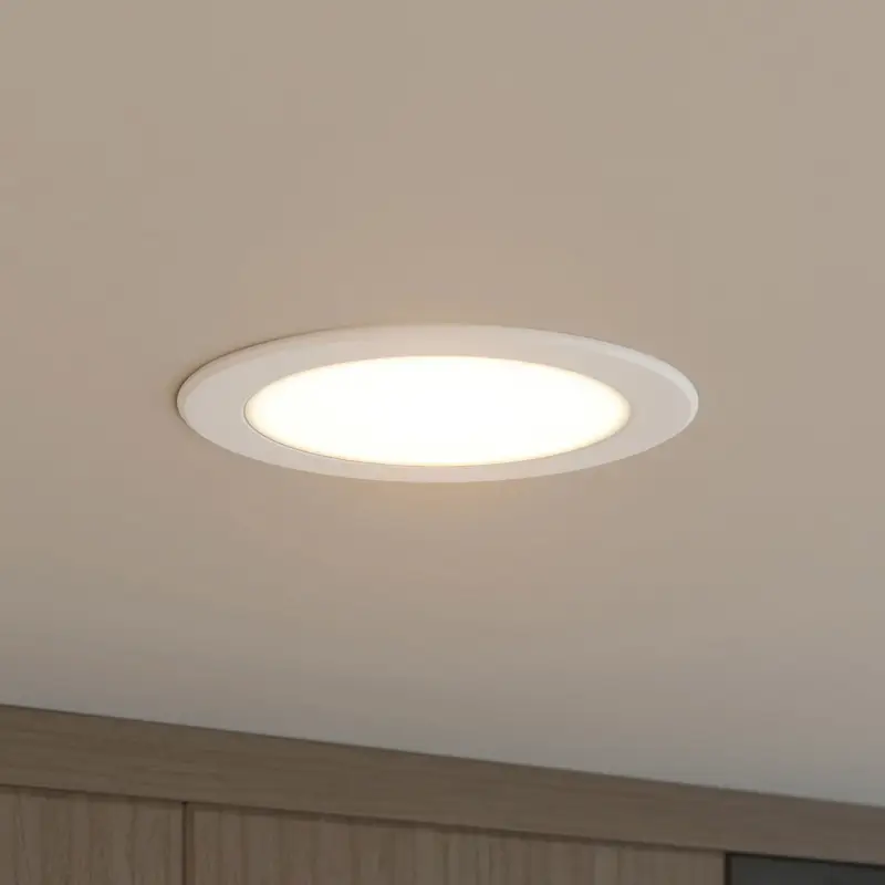 Reapris Prios LED-inbyggnadsspot Rida, vit. Ø 15 cm, CCT, IP44