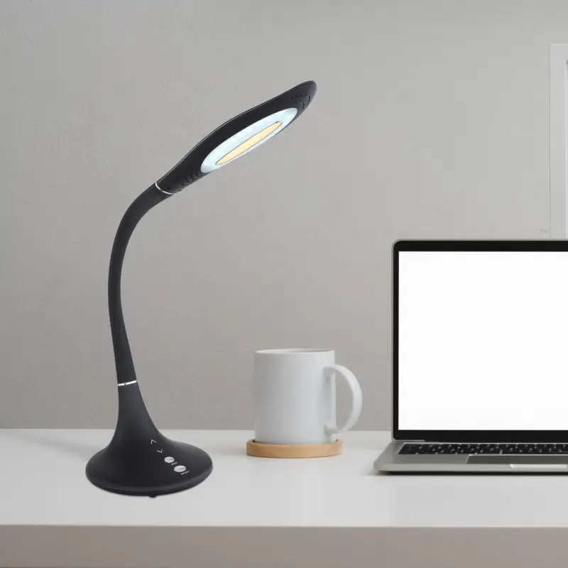 Utförsäljning LED-bordslampa Pattaya, svart, dimbar, CCT