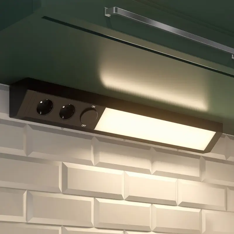 Billigare Arcchio LED-bänklampa Ovano, 62 cm, svart, aluminium