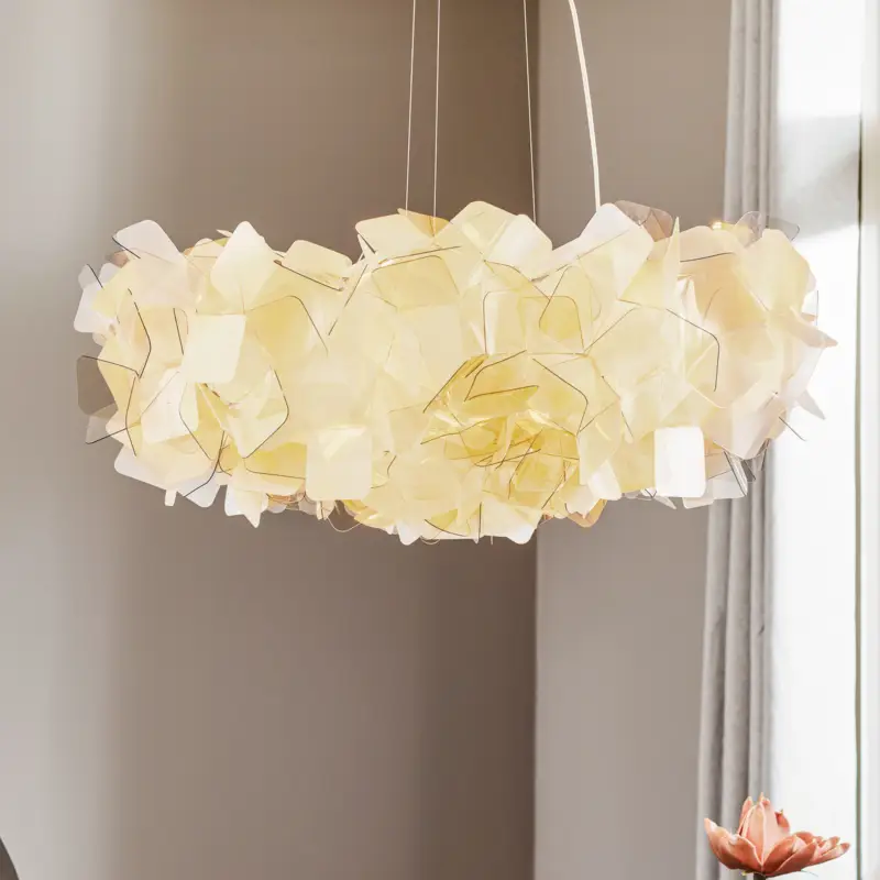 Populärt val Slamp Clizia hänglampa, Ø 78 cm, fumé