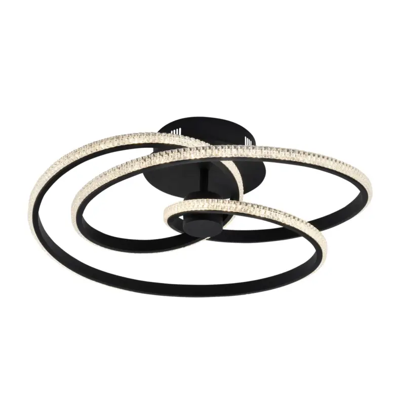 Begränsat erbjudande Berlin LED-taklampa, svart, 40W, Ø 52 cm