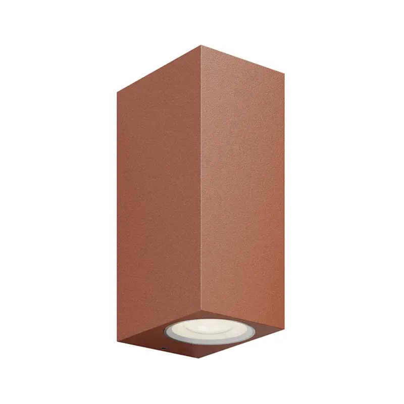 Begränsat erbjudande Utomhusvägglampa Tavi, rostbrun, aluminium, upp/ner