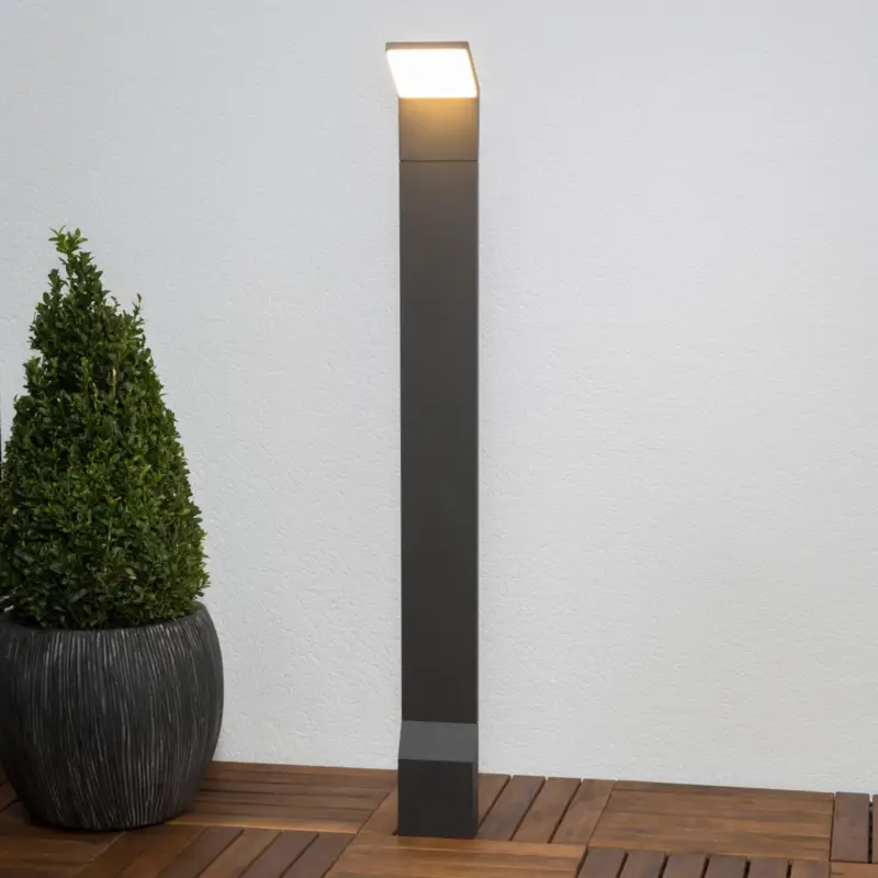 Lågt pris Lucande LED-väglampa Nevio, antracit, metall, 100 cm