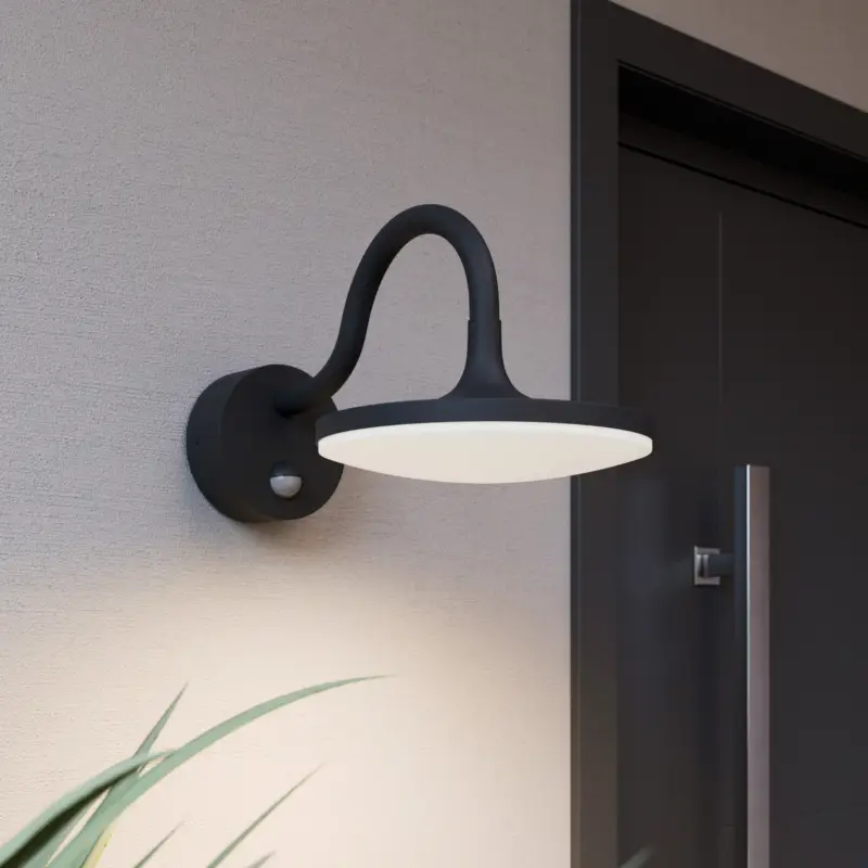 Arcchio Fineria LED-utomhusvägglampa med sensor Begränsad tid