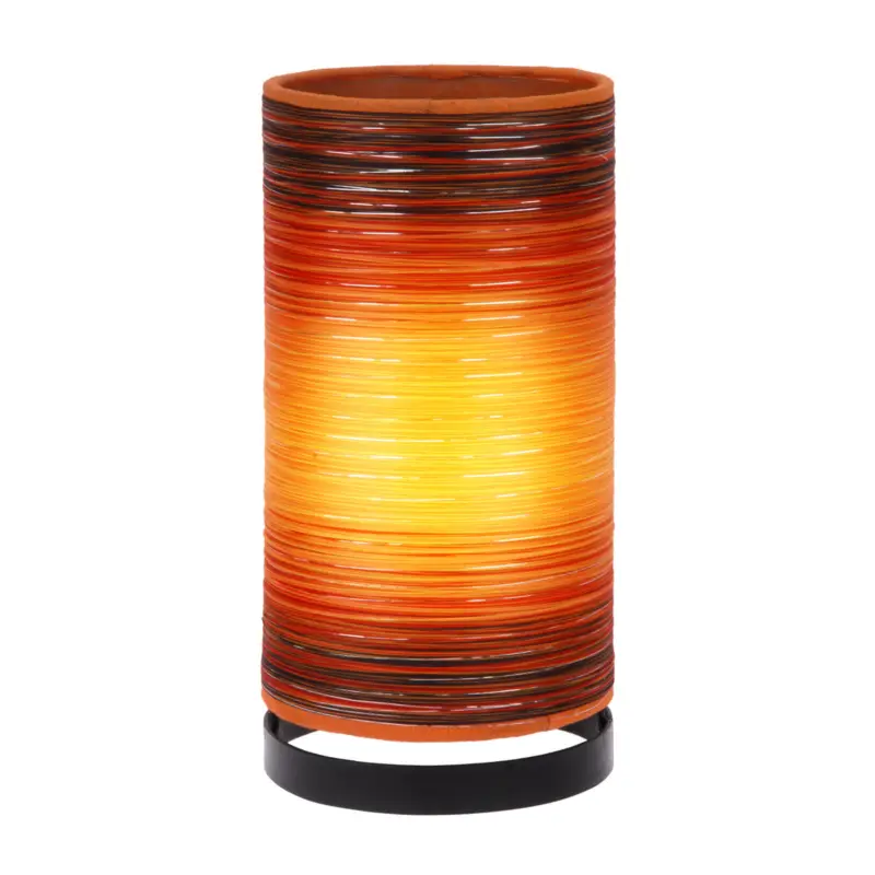 Bordslampa Julie med omlindade trådar, orange Rabatt