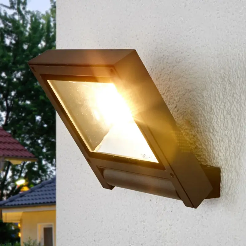Lucande utomhus LED-spot Maica, antracit, svängbar, IP65 Säker betalning