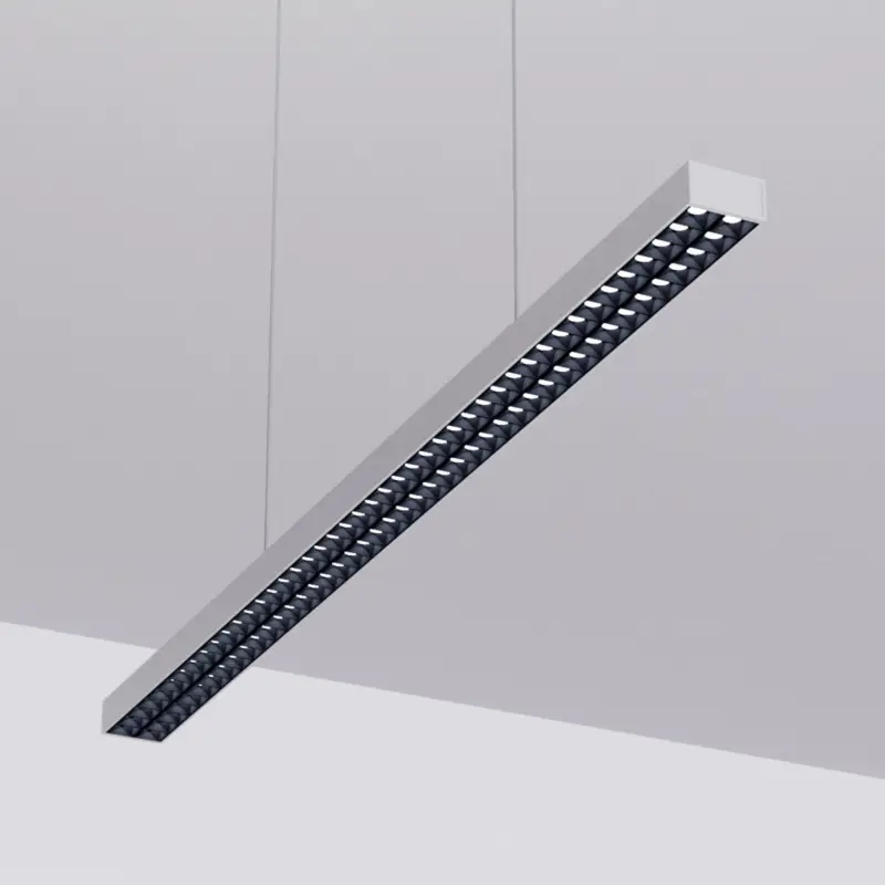 Billig Arcchio LED-pendellampa till kontor Jolinda, silver, 118 cm, upp/ned