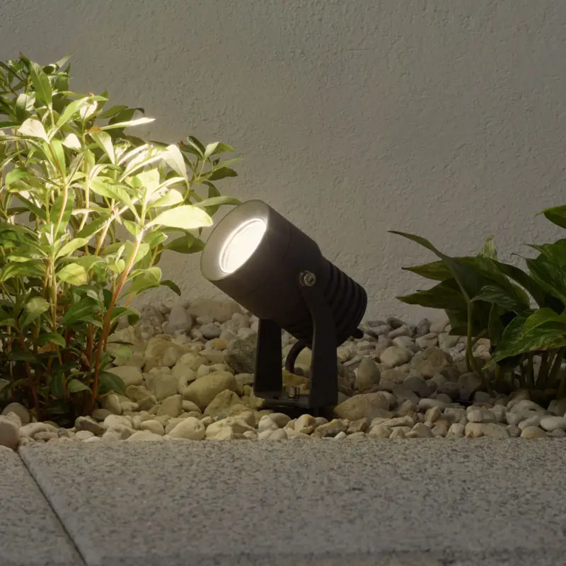 Lucande utomhus LED-spot Jon, markspett, justerbar, IP65 Premium