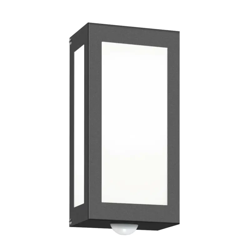 Utomhusvägglampa Aqua Rain antracit, rörelsesensor Begränsad tid