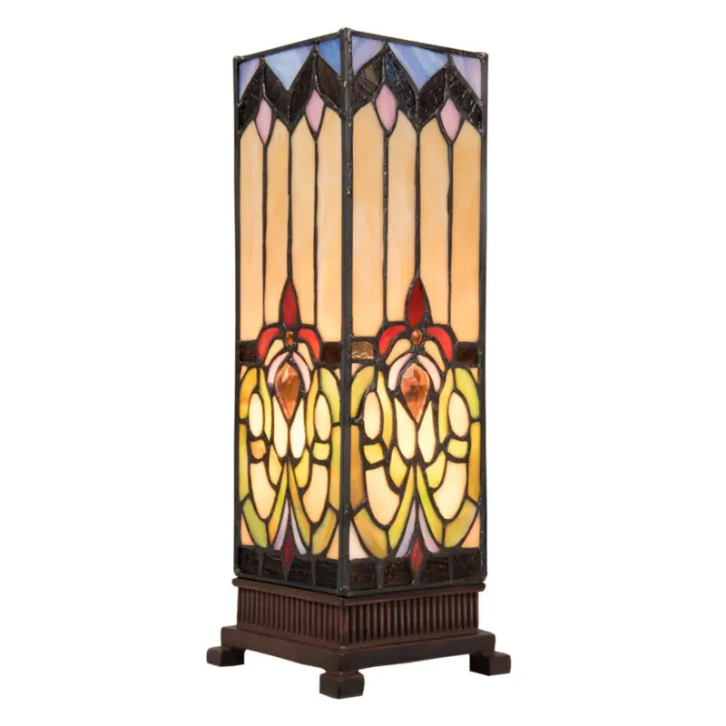 Bordslampa 5906 med färgad glasskärm Snabb frakt