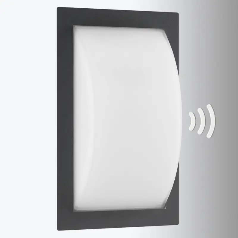 Erbjudande Ivett utomhusvägglampa, antracit, E27, rörelsevakt