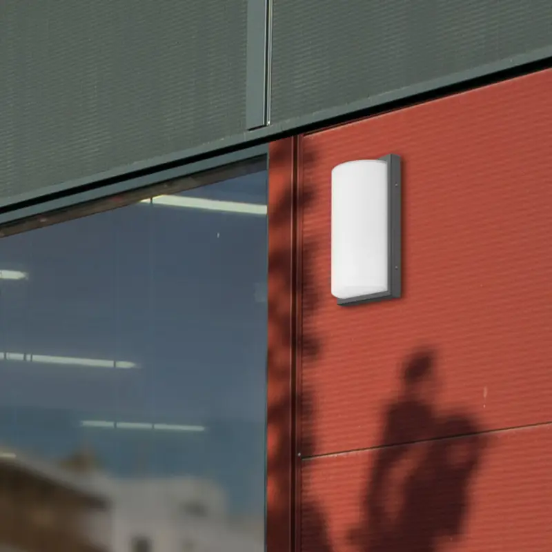 Handla nu Utomhusvägglampa 039 med rörelsesensor, grafit