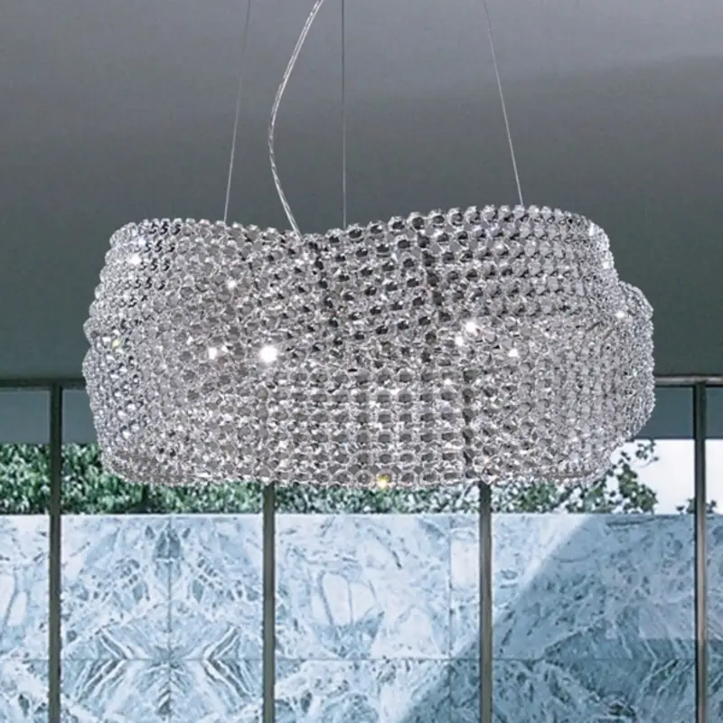 Kristallpendellampa Diamante Ø 95 cm Köp online