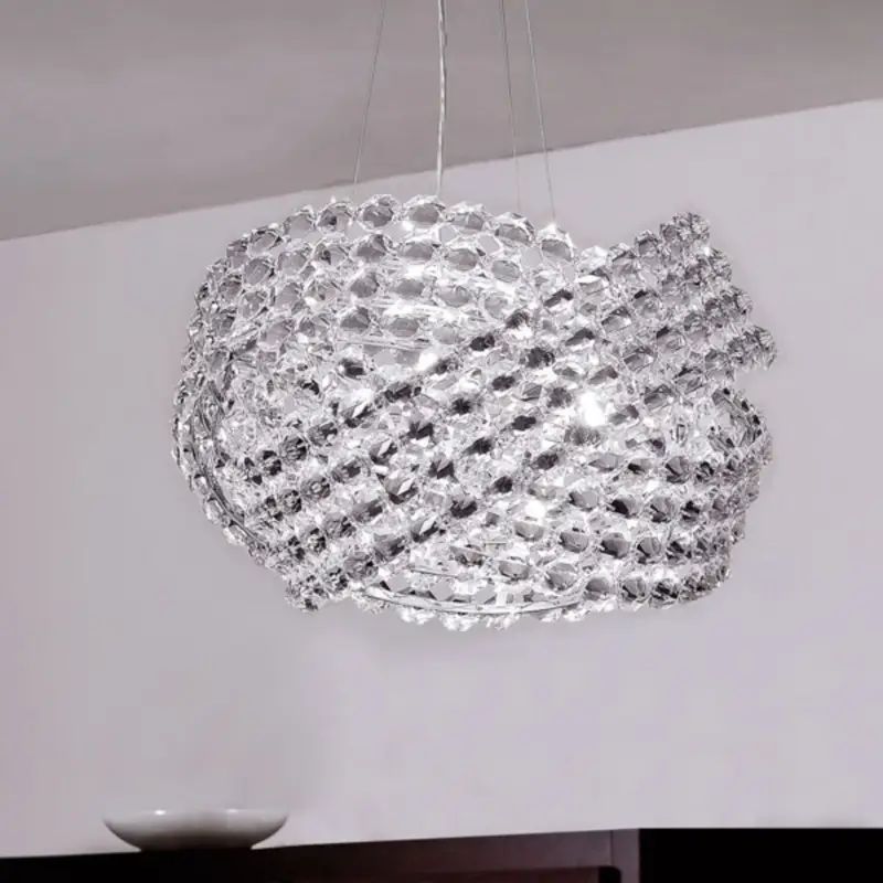 Kristallpendellampa Diamante Ø 40 cm Populär