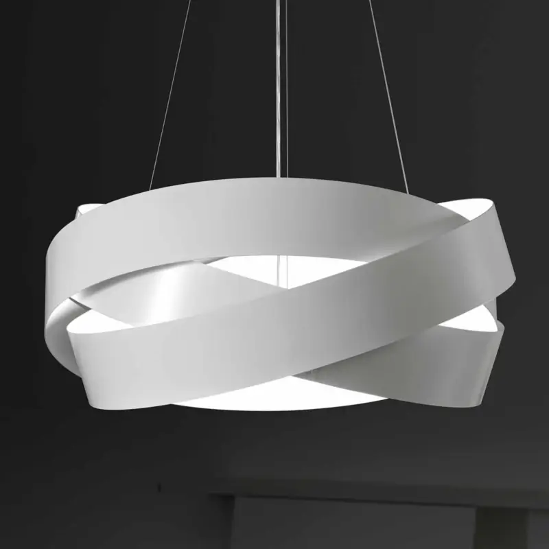 Hänglampa Pura i vitt, 60 cm, 3 x E27 Sänkt pris