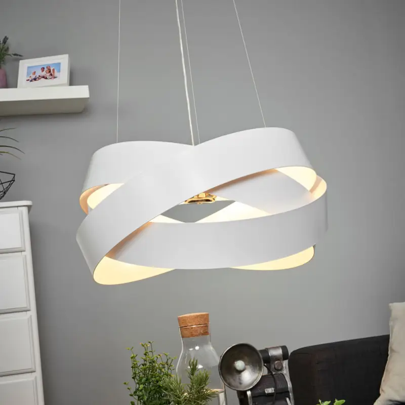 Populär Pura pendellampa i vitt, 60cm, 8x G9