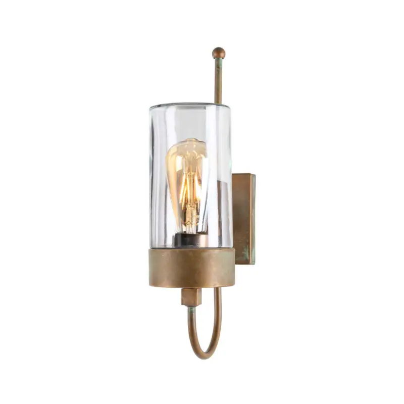 Beställ nu Utomhusvägglampa Silindar 3356, mässing antik/klar