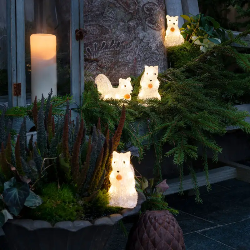 Nedsatt pris LED-lampfigurer ekorre för utomhusbruk 5-pack