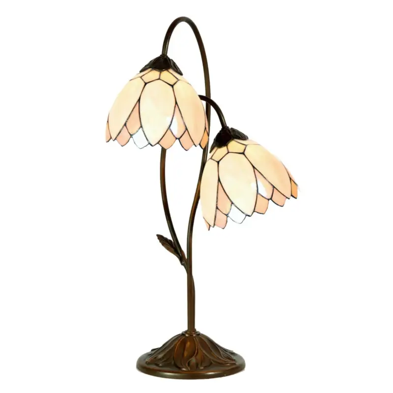 Bordslampa Liliana i tiffanystil, 2 lampor Snabb leverans