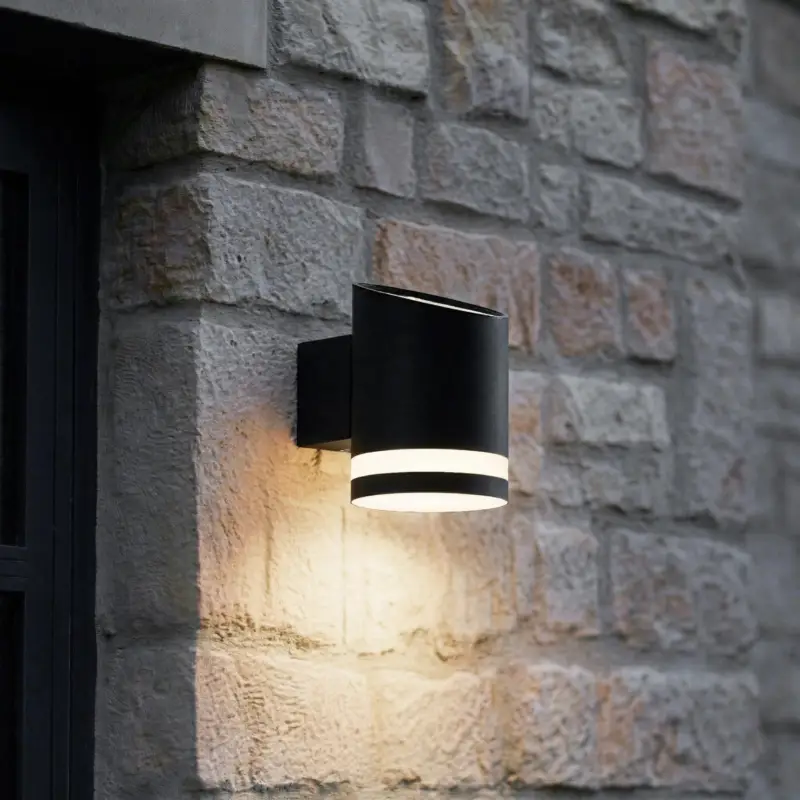 Köp nu Lindby LED-utomhusvägglampa Bentlas, antracit, IP44