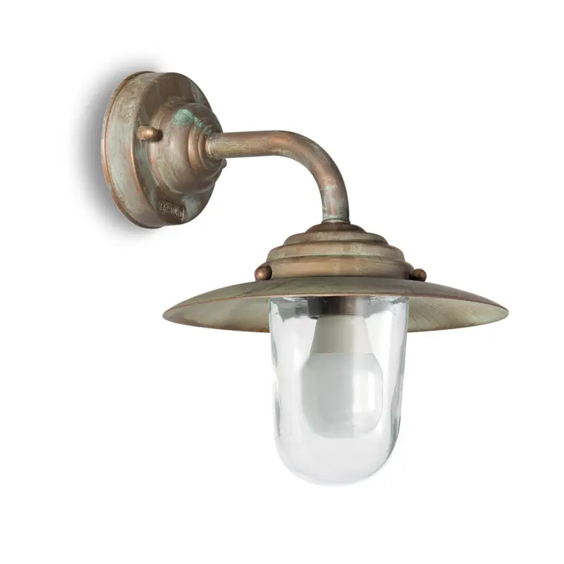 Utomhusvägglampa Chalet höjd 26 cm mässing Populär
