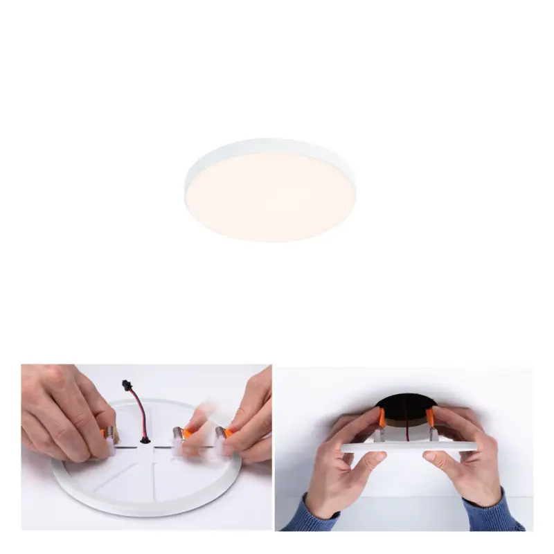Paulmann Veluna Edge LED infälld IP44 3.000K Ø 9cm Snabb leverans